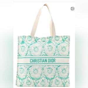 Dior Aqua Patterned Tote Bag